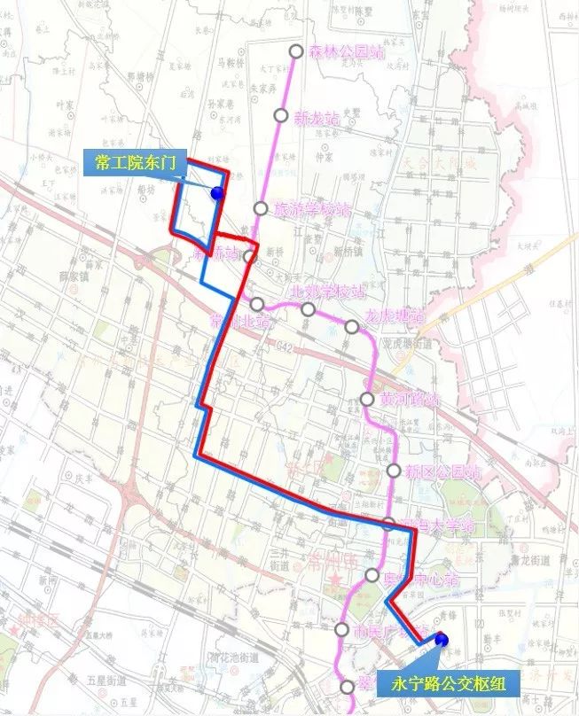 基於地鐵1號線開通常州公交線網優化調整公示