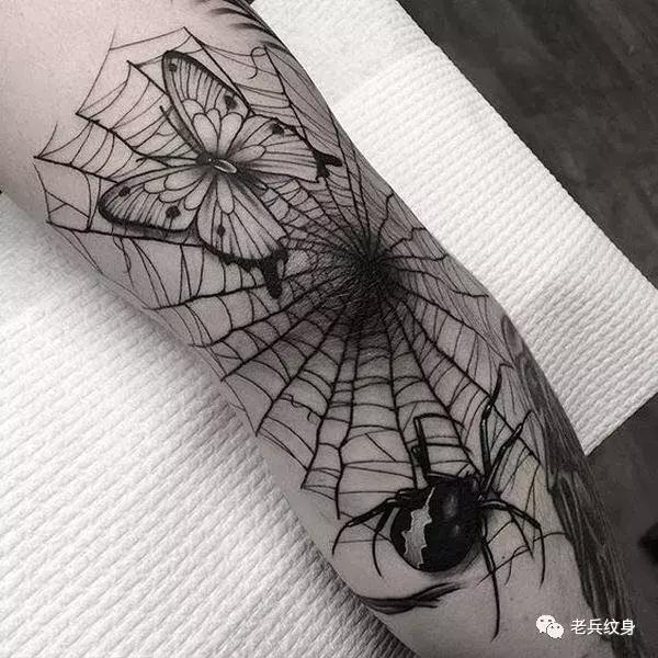 纹身元素丨蜘蛛网纹身素材