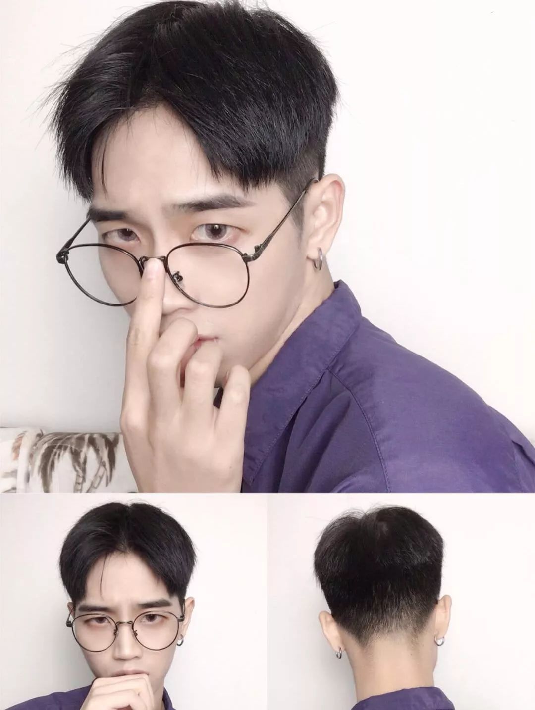 韩式中分发型男怎么剪图片