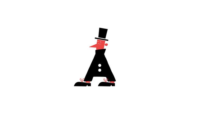 英文字母设计欣赏!趣味小人儿