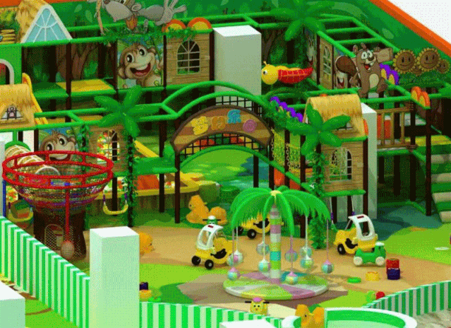 唐山竟藏了家1600㎡大型室内儿童乐园多立面蹦床奇趣大滑梯近20个项目