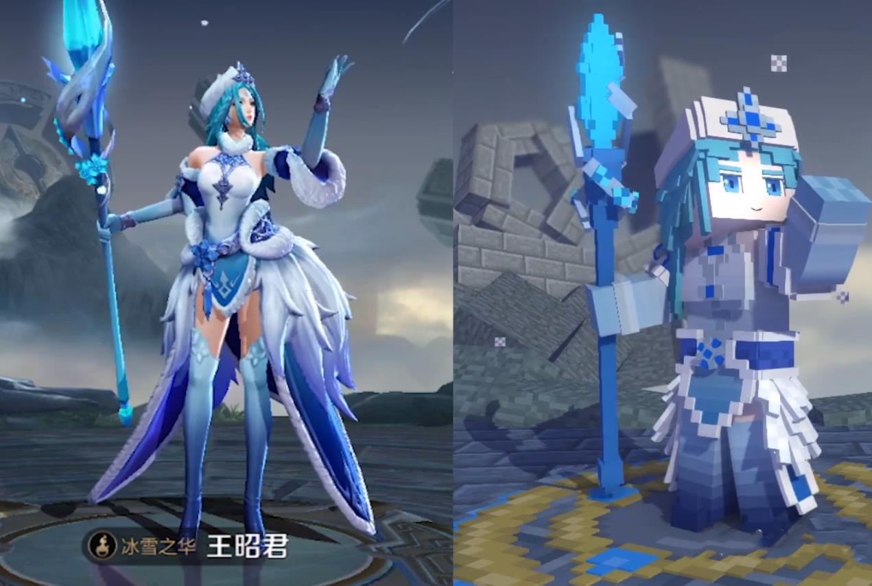 mc版王者荣耀:一群像素点的艺术,既生动又形象,眼神是亮点