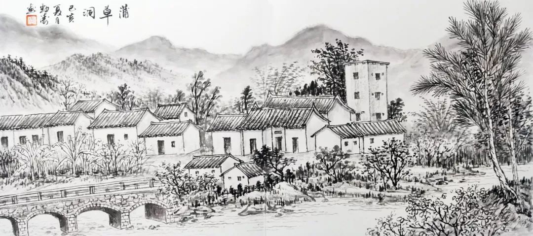 岭南书画东莞画家李劲涛以深情描绘清溪乡愁