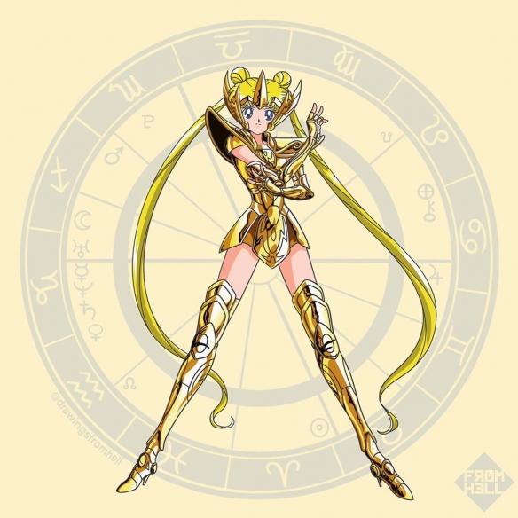 "黄金圣衣版美少女战士"图赏_雅典娜