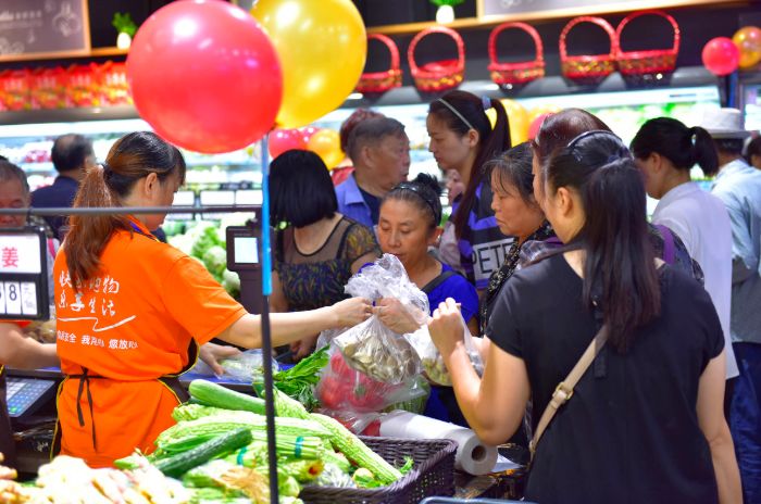 全新购物体验线上线下升级服务简阳一家新零售超市开业了