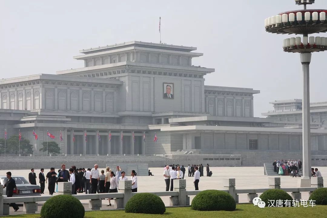 古时第一江山朝鲜平壤的有轨电车