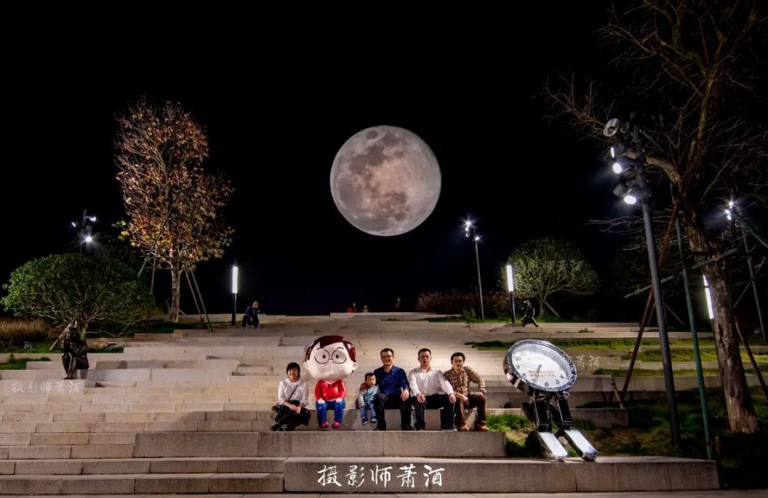 中秋节赏月照片图片