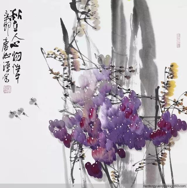 唐思源笔下的葡萄一