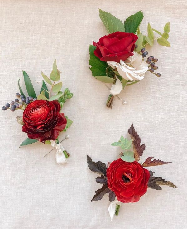 奇梅花道七款胸花这样搭让你的他成为婚礼上最靓的仔