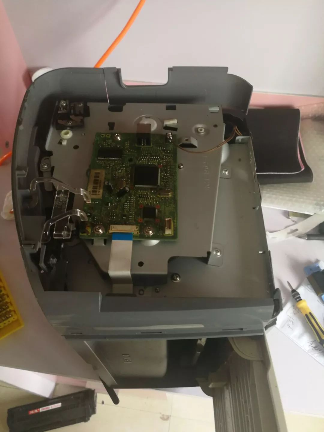 拆了个打印机,供大家欣赏_定影