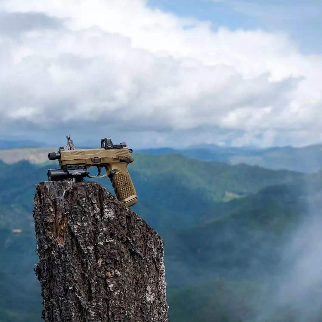 融入自然的枪械秋风落叶扫群山尽岑染