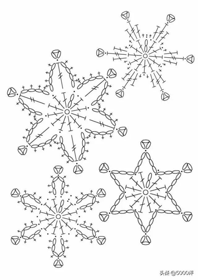 雪花图案织法图解图片