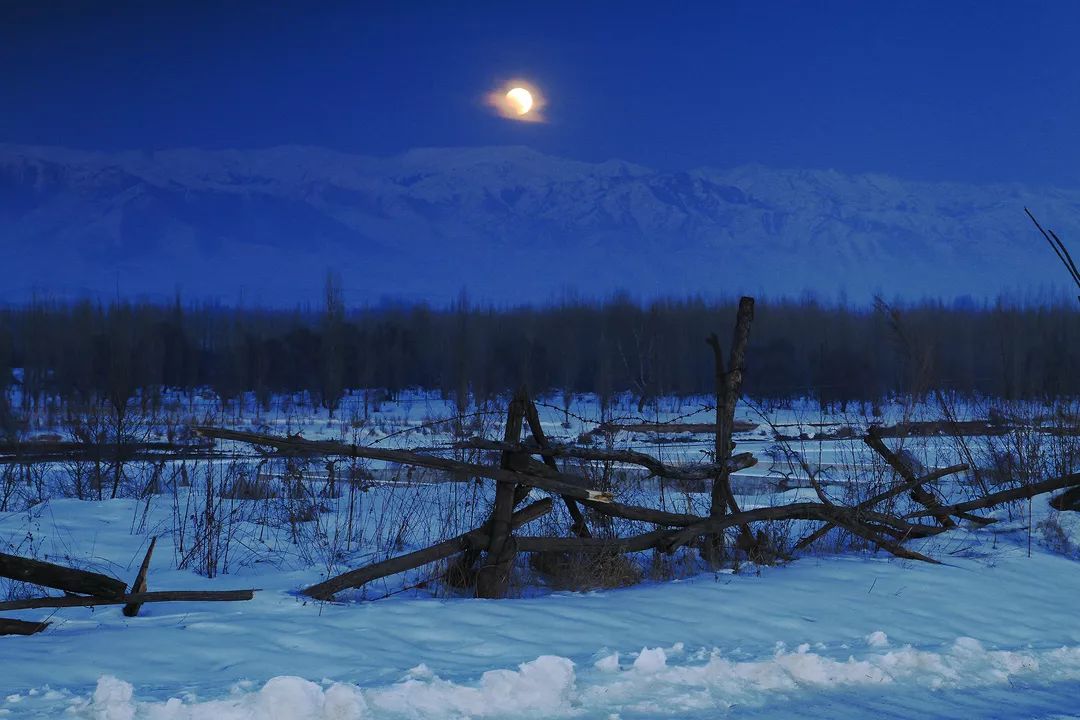 给你寄了一片伊犁的月色,记得查收～_月光