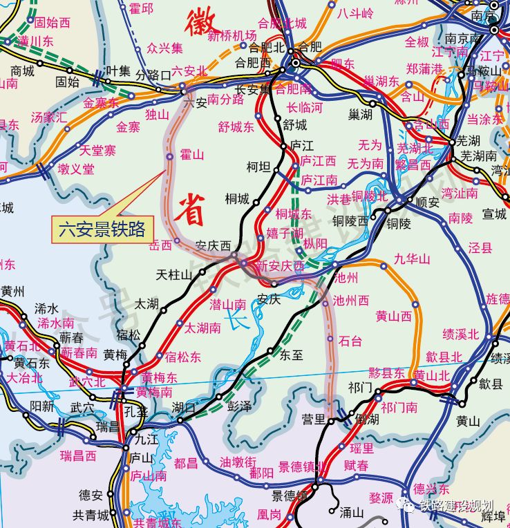 六安景铁路线路图图片