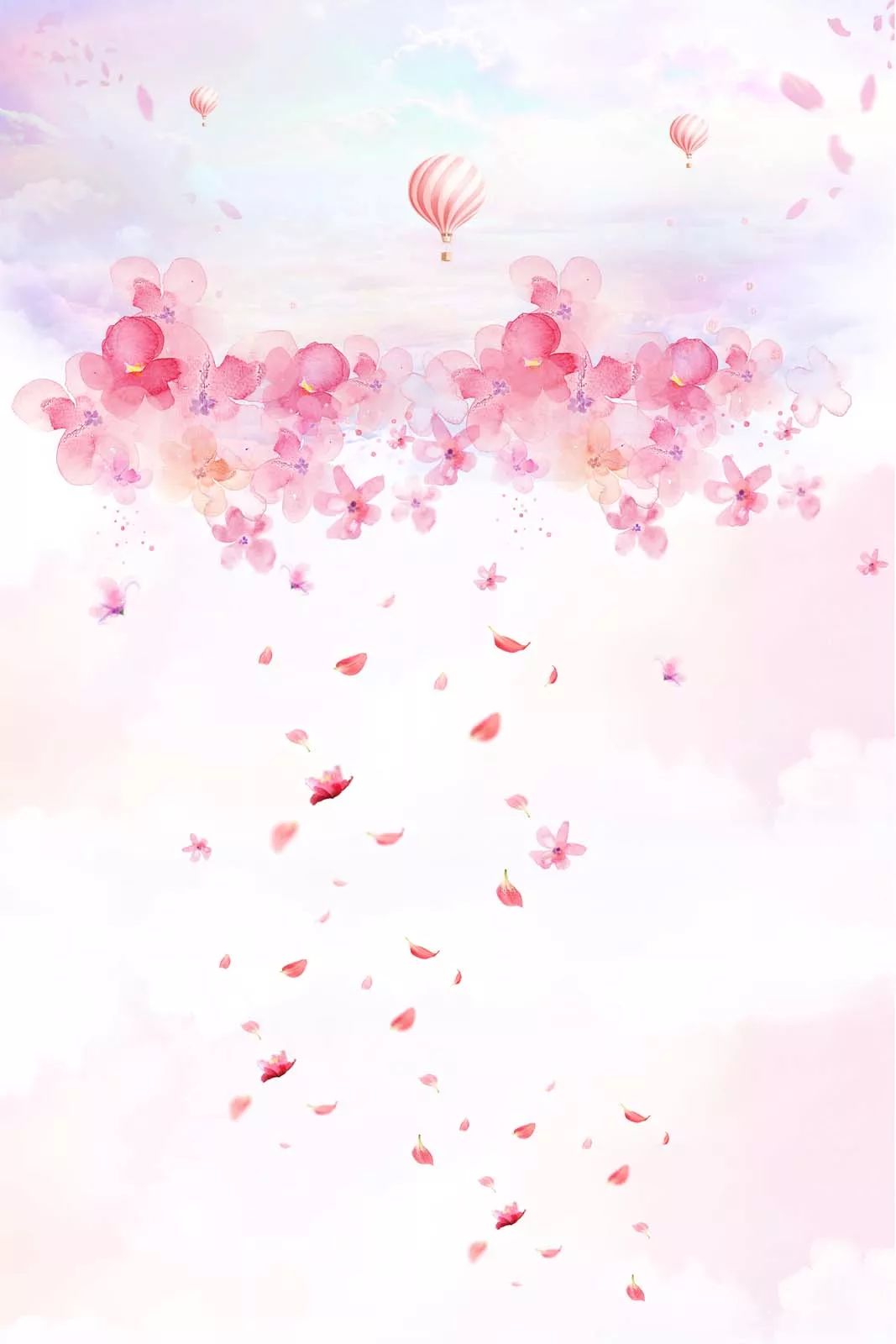 234唯美浪漫樱花节素材粉色桃花ps平面设计画报海报psd背景模板