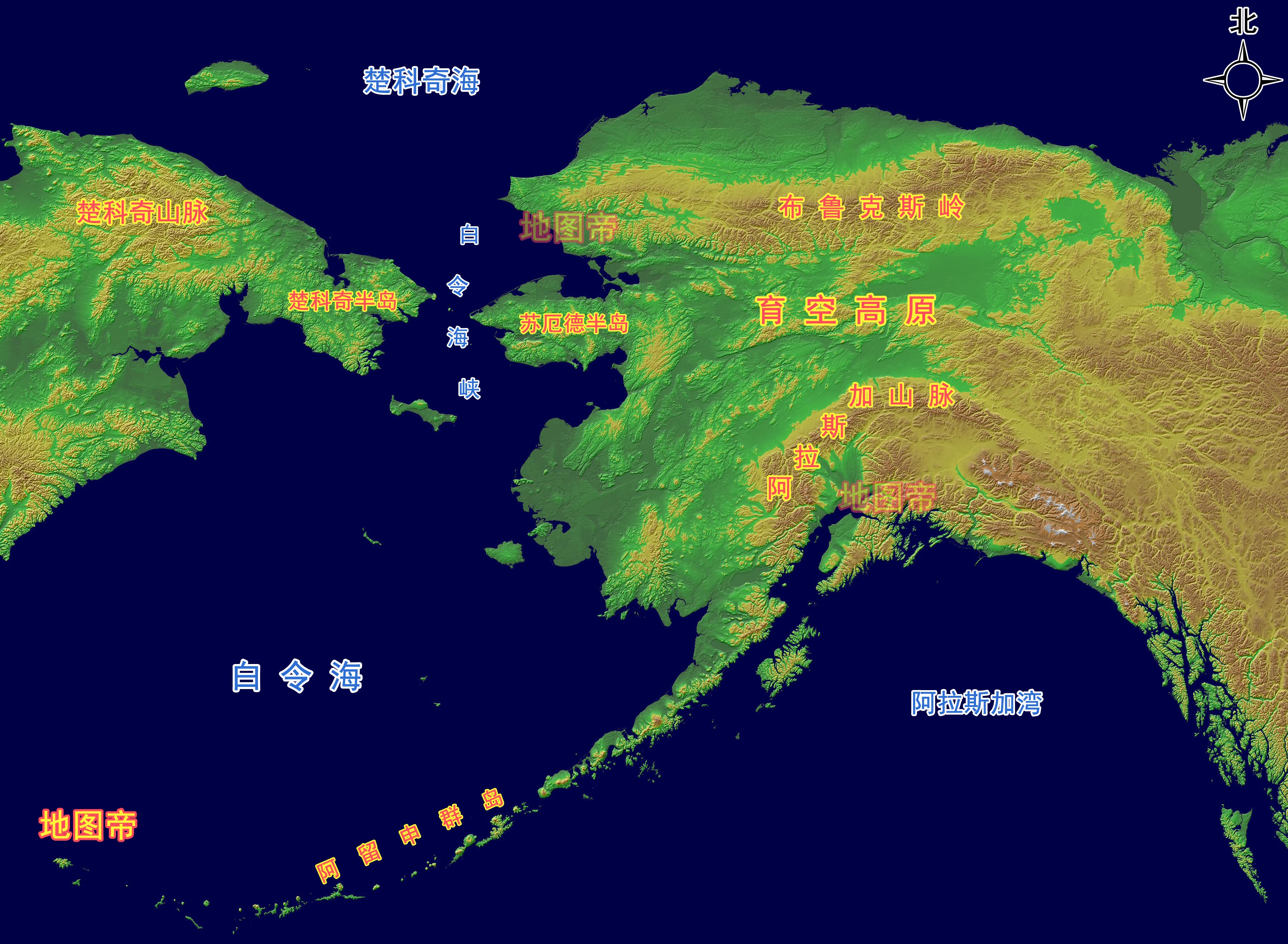 阿拉斯加半岛地图图片