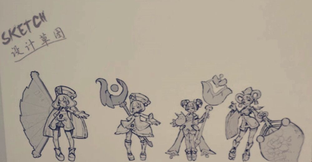 王者荣耀英雄设计废稿阿离差点变女仆婉儿原来拿烟斗