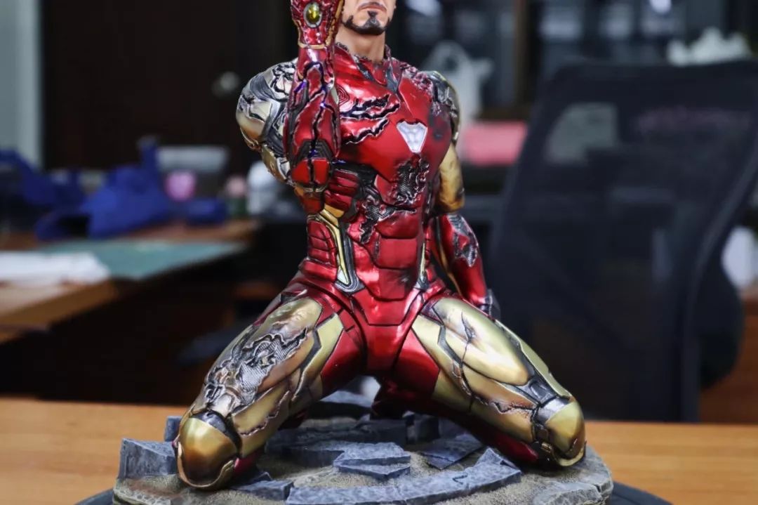 iamironman钢铁侠时代的落幕瞬间泰国小姐姐mk85战损涂装制作