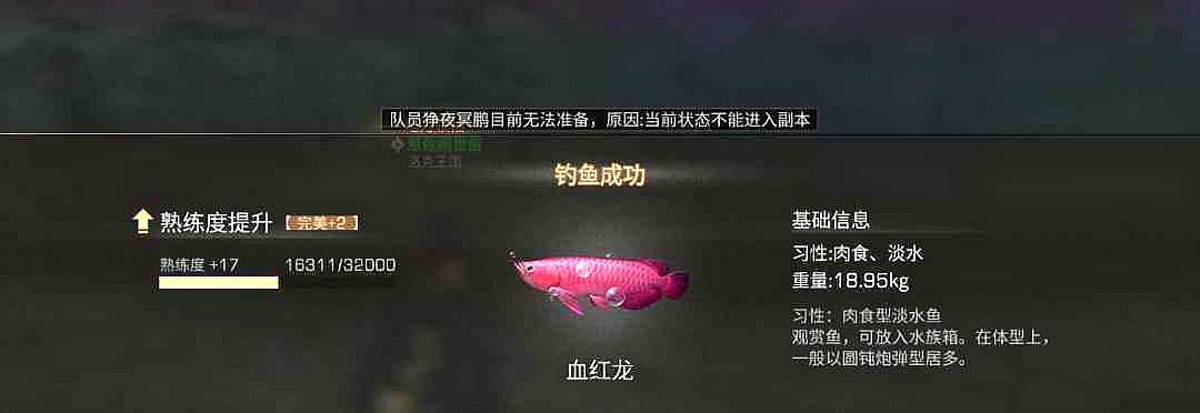 明日之后玩家手动钓上来血红龙堪称2019锦鲤之王