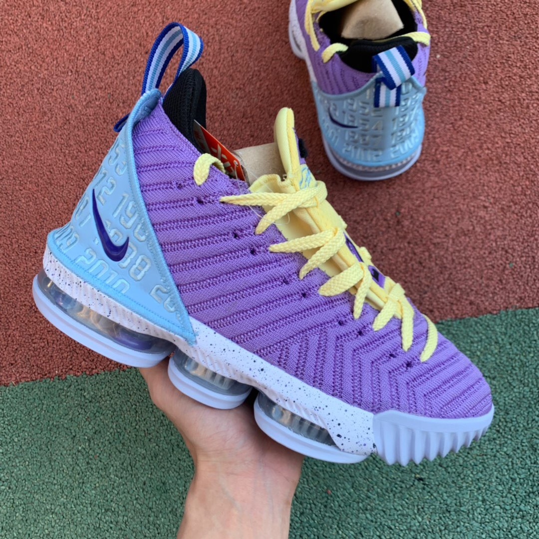 耐克nike lebron 16"lakers"詹姆斯湖人球鞋战靴评测展示