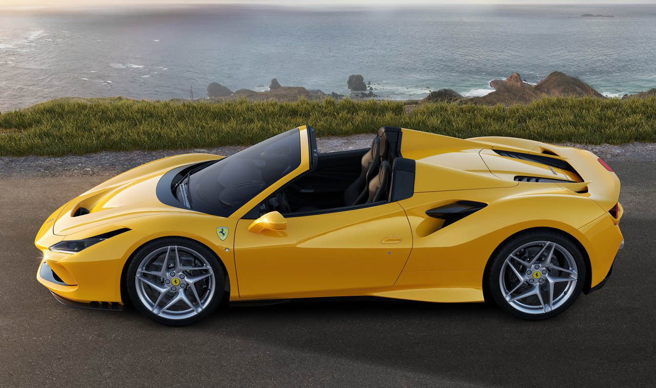 作为488 pista spider的继任者,f8 spider为法拉利史上最强的v8敞篷