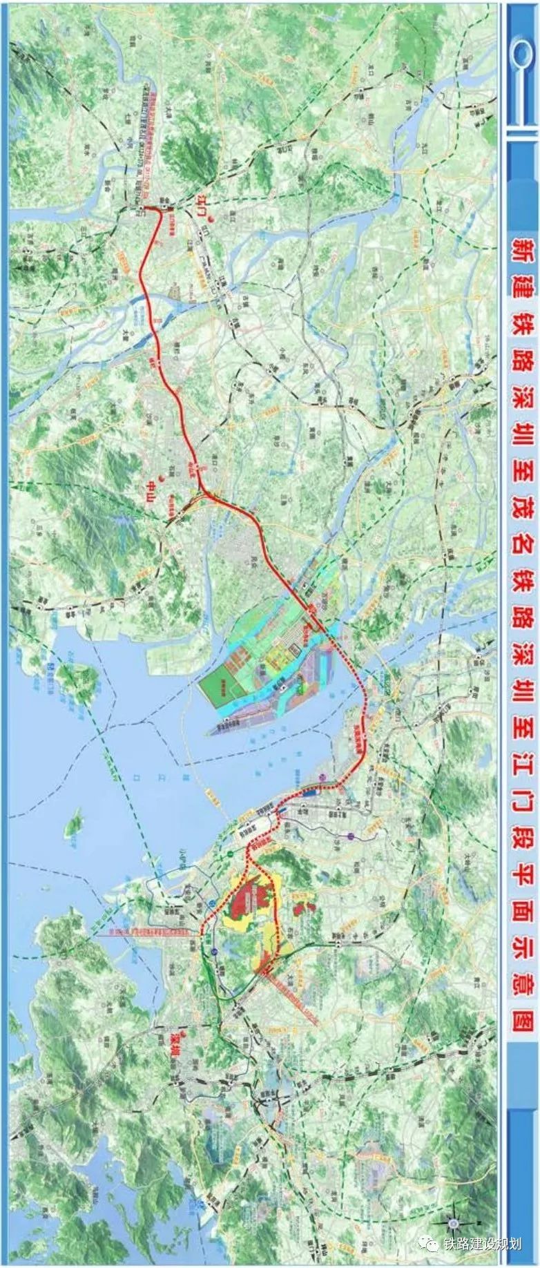 深圳至江门铁路环评报告公示线路走向及站点设置全部曝光