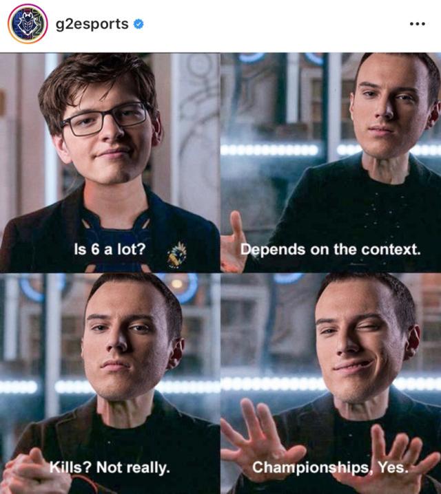 夺冠后疯狂玩梗g2战队人均表情包教练和上单成绝配