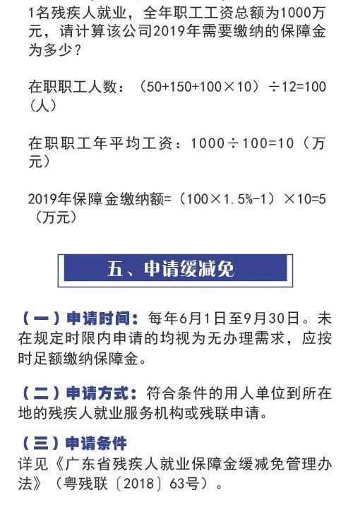 残疾人就业保障金怎么计算! 残保金是不是每个单位必须交