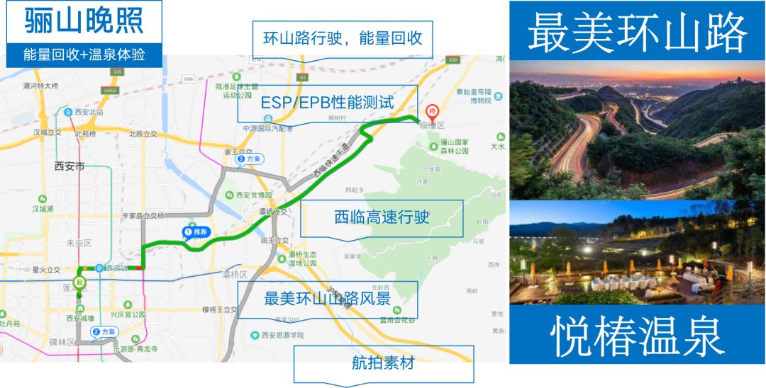 感受最美环山路,骊山景区打卡照,滑行能量回收,esp epb auto hold线路