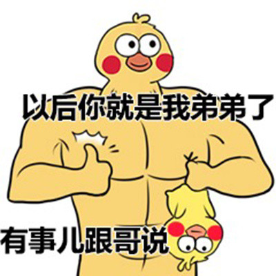 肌肉大黄鸡与小黄鸡系列表情包