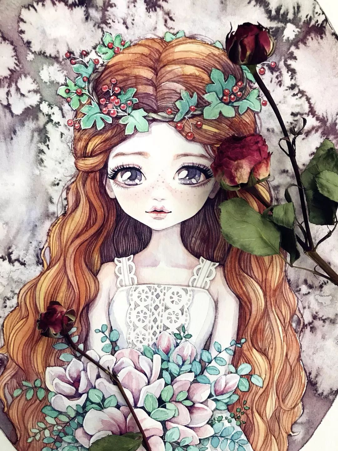 毕业于南京艺术学院的优秀画师一个追逐着绘画梦想的妈妈艺伙唯美水彩