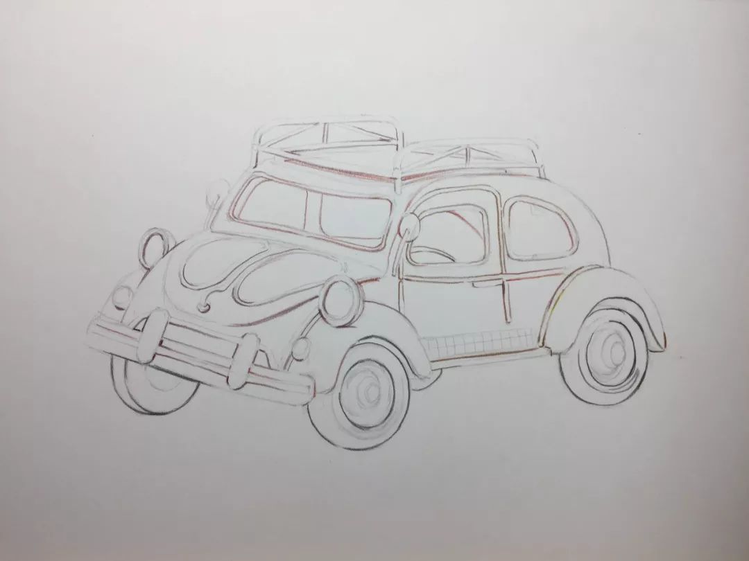 彩铅教程送你一辆小车车开走不谢