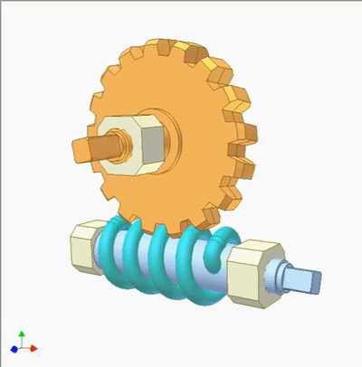 涡轮蜗杆的原理动态图,机械设计师的最爱!
