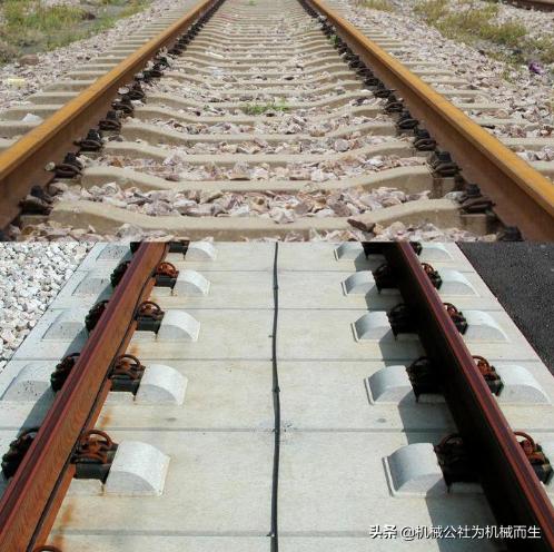 的有砟轨道相比没有了石子,用整体混凝土结构代替轨枕和碎石道床结构