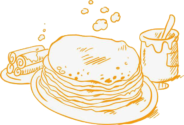 煎饼简笔画彩色图片