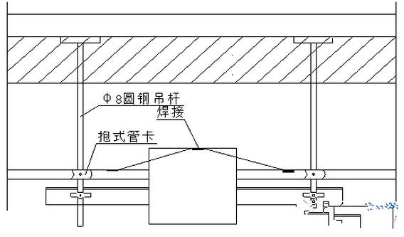 ⑵ 预制女儿墙挑檐避雷带支架安装做法如下图