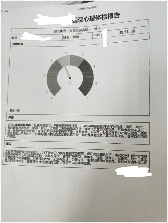 医生还和我聊了很多,试图让我变得释然,她和我聊了很多抑郁症的现状.