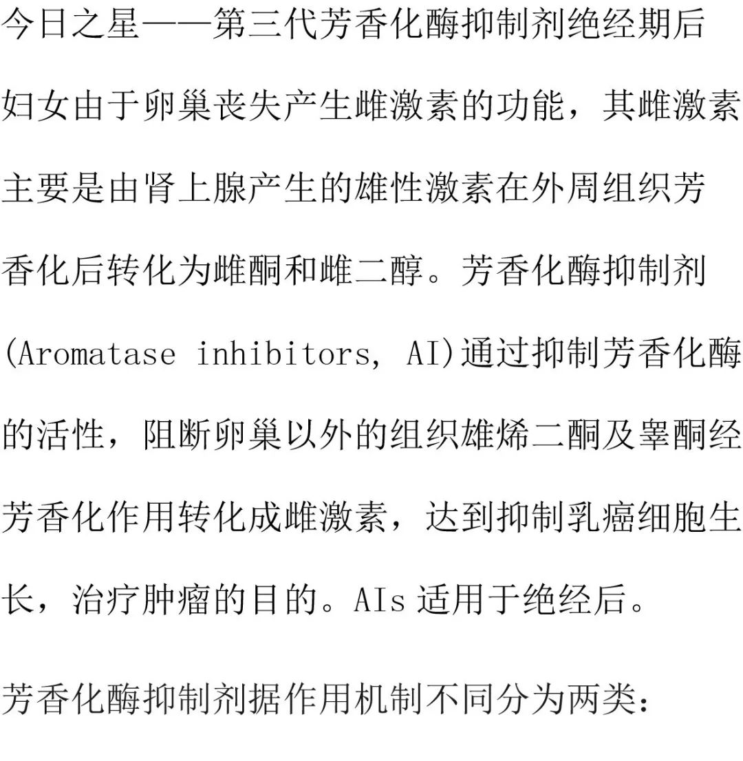 二,芳香化酶抑制剂欢迎添加白象大药房康医生微信订购咨询,微信号