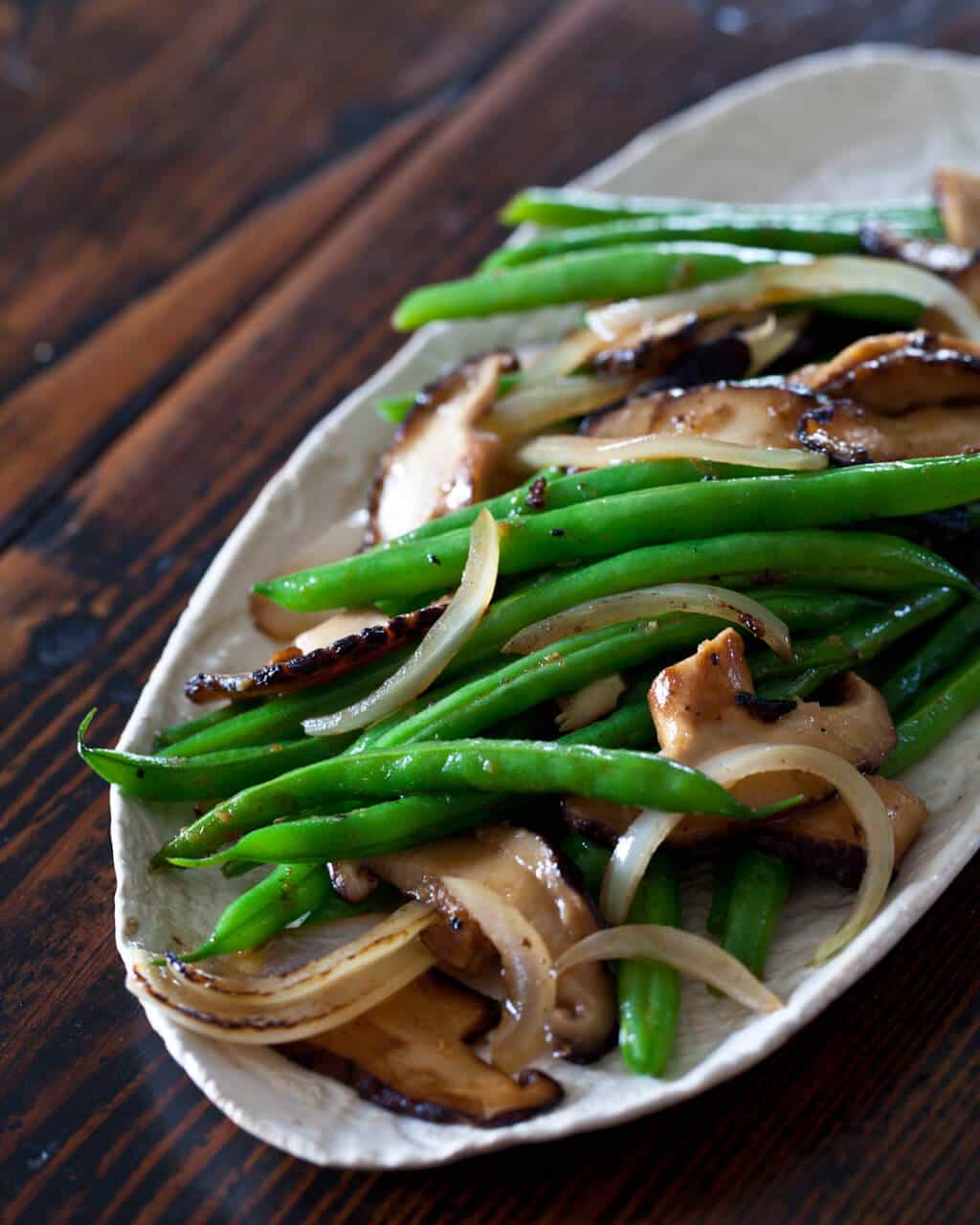 原創綠豆和香菇炒菜