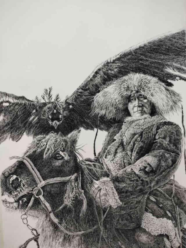 国画名称: live to win作者:独角仙类别:针管笔画作者:海东青类别