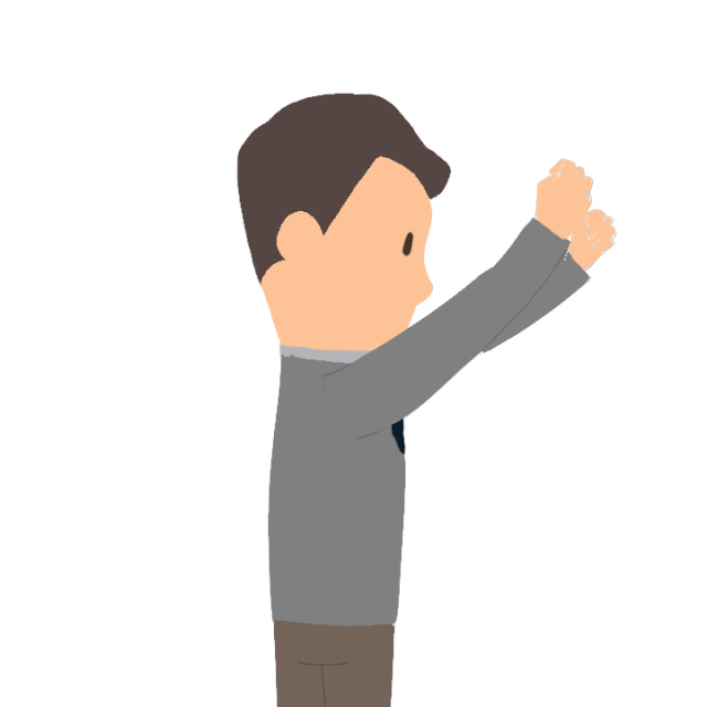 3:站立位患侧手持哑铃,前臂上举,维持30秒第4阶段 18-24周(6周)运动