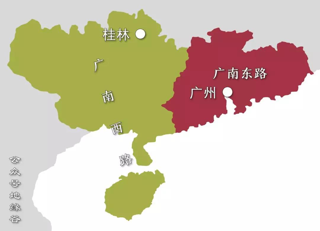 嶺南東道和嶺南西道則改成廣南東路和廣南西路,簡稱