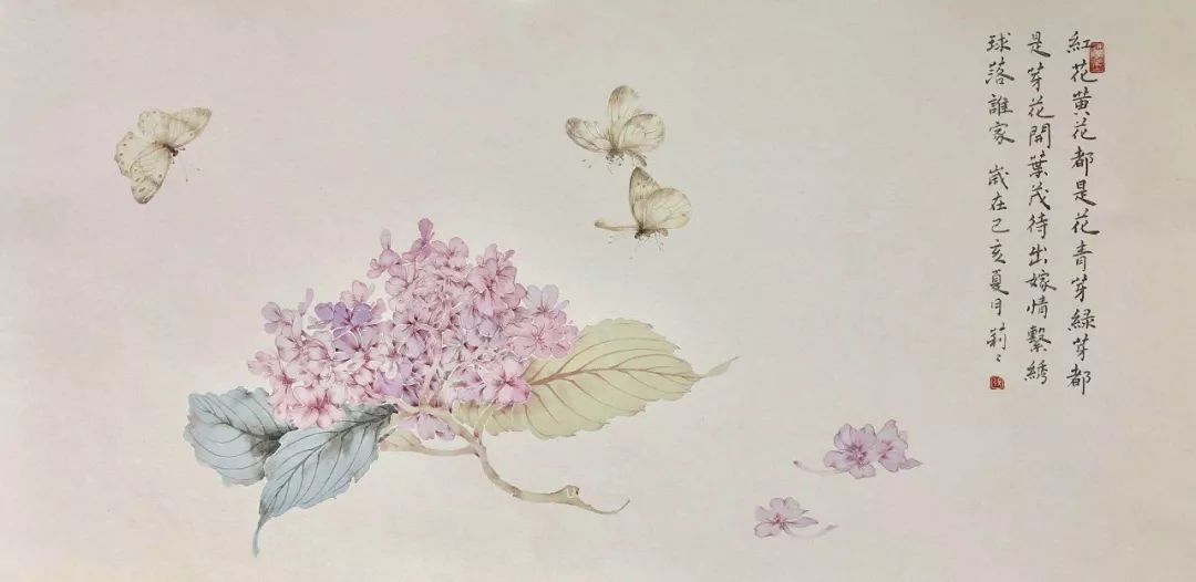 张莉莉没骨萱草绣球和枇杷网络班10月15日开课