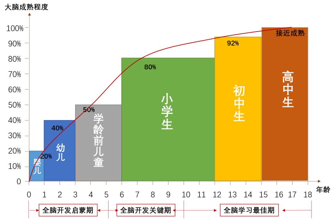 人类智力发展曲线美国著名幼儿心理和教育专家本杰明·布卢姆将人类