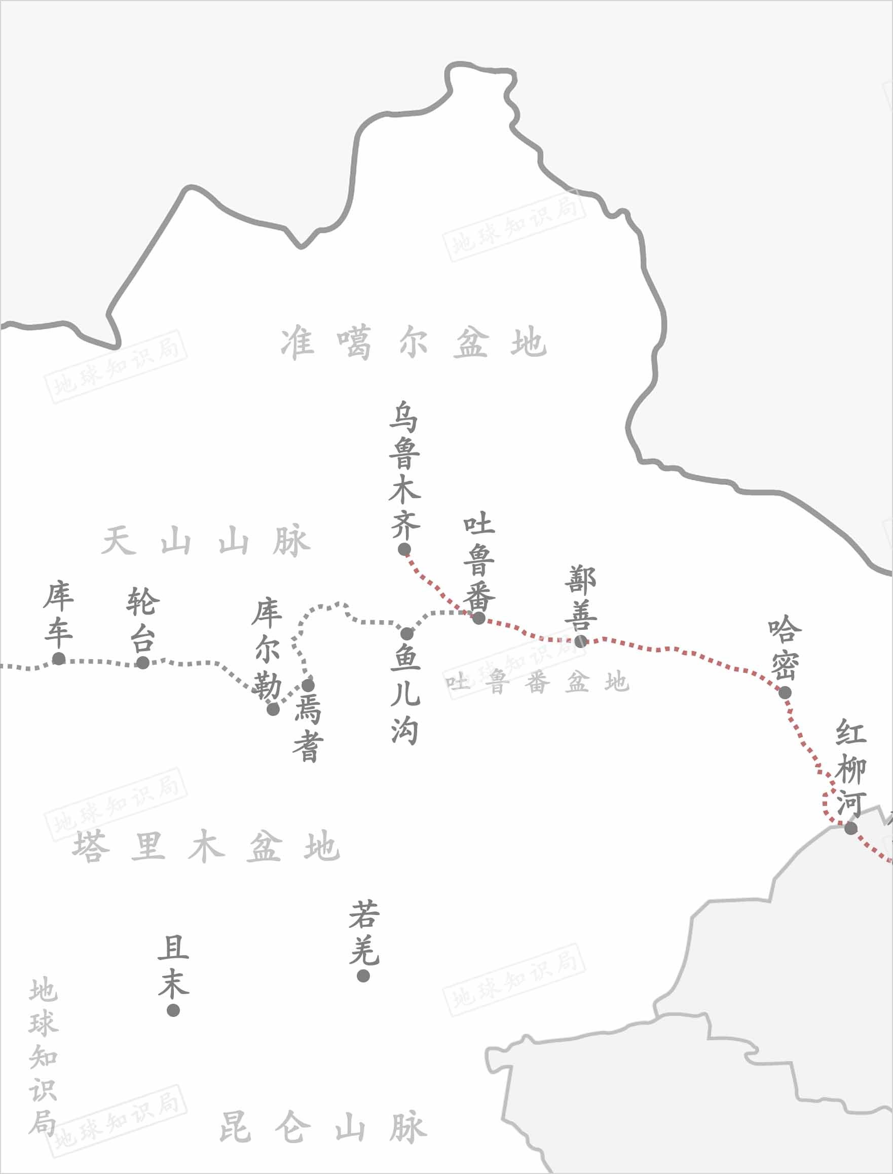 新疆火车路线铁路图图片