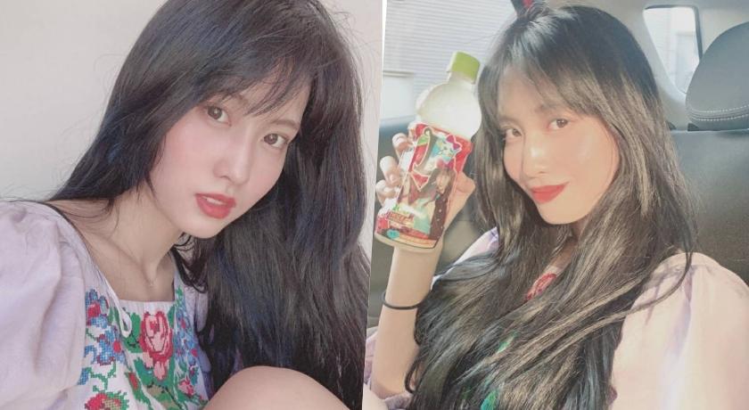 twicemomo晒新发型无刘海更显成熟美