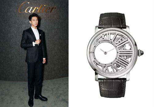 李现腕上这枚卡地亚双重神秘陀飞轮镂空腕表价值55万