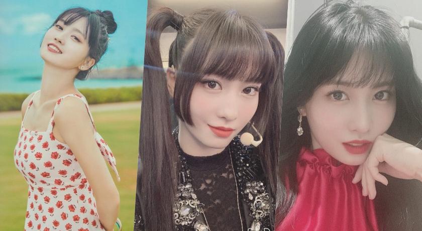 twicemomo晒新发型无刘海更显成熟美