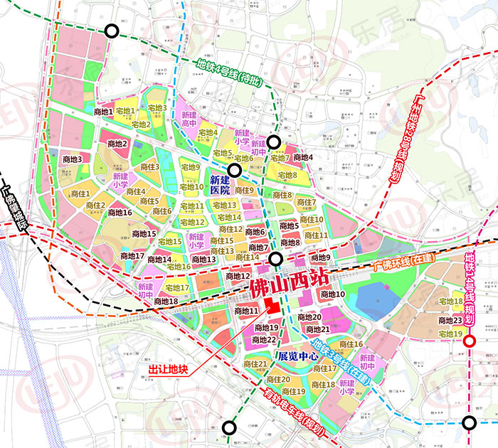 57亿起拍!佛山西站核心区挂牌超1.65万㎡商服地 配建长途客运站