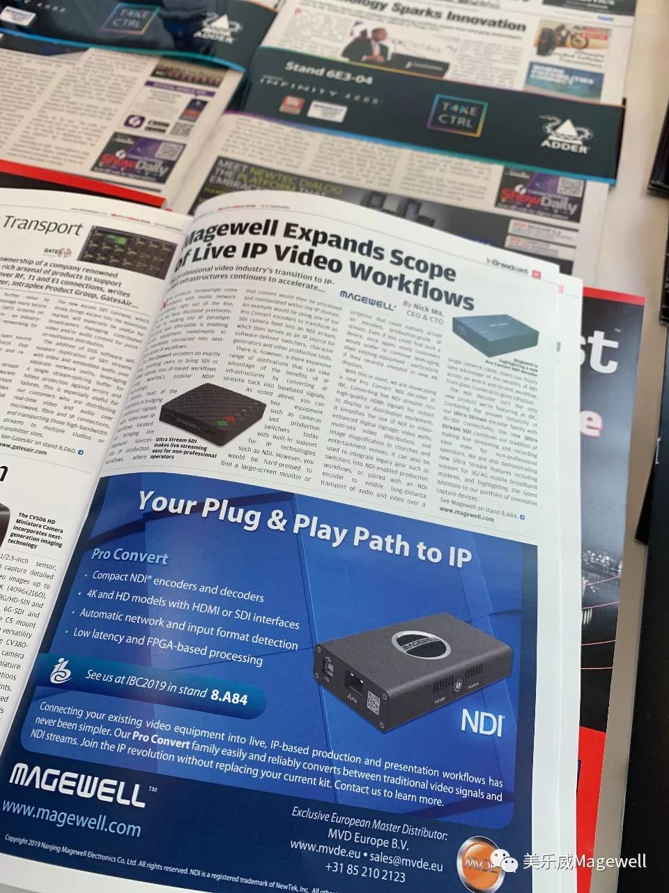 展会直击 | IBC2019美乐威邀您共享Video-over-IP